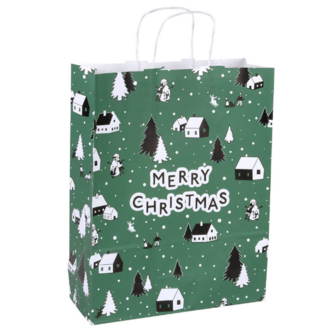 Kerst - Tasje groen a3 formaat 