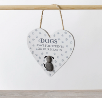 Hanger &ldquo;Dogs Leave Paw Prints on Your Heart