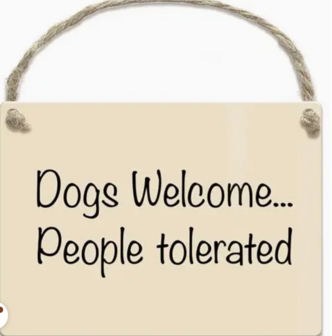 Metalen Mini-Wandbord met Hondenquote &ndash; 9 &times; 9 cm