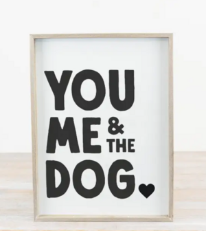 Rustiek Houten Bord &ndash; &ldquo;Jij, Ik en de Hond&rdquo; (40 &times; 30 &times; 2 cm)