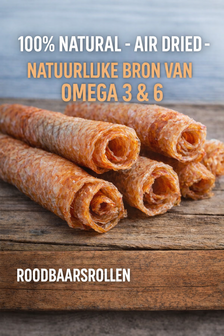 Country Roots Redfish Skin Rolls &ndash; 100% Natuurlijke Hondensnack (5 stuks)