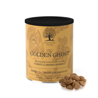 ESSENTIAL THE GOLDEN GHOST &ndash; Katten Treats met Kalkoen &amp; Aronia (100G)