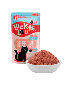 Lucky Lou Lifestage Sterilized Gevogelte &amp; Rund 125g | Kattenvoer voor Gesteriliseerde Katten
