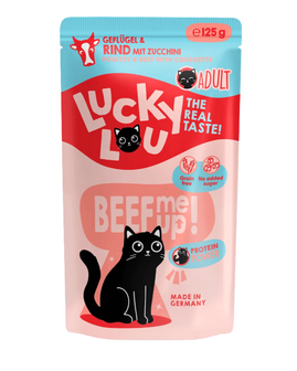 Lucky Lou Lifestage Sterilized Gevogelte &amp; Rund 125g | Kattenvoer voor Gesteriliseerde Katten