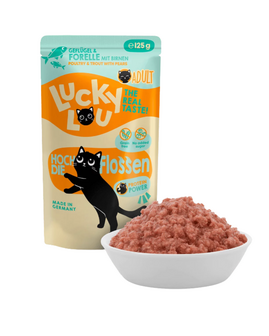 Lucky Lou Lifestage Adult Gevogelte &amp; Forel 125g | Complete Kattenvoeding