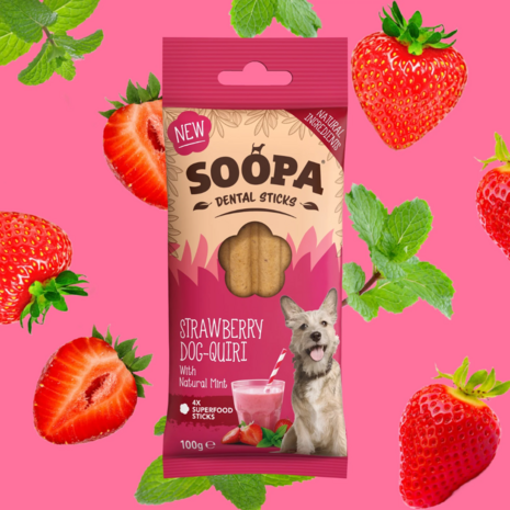 Soopa - Dental sticks - Strawberry Dog-Queri 