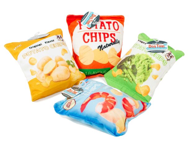 Farm Company Chips – Zachte Pluche Speeltjes met Geluid (15×12 cm, Assorti)