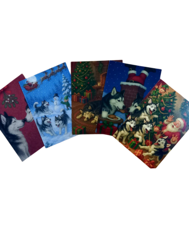 Kerstkaarten - Husky 