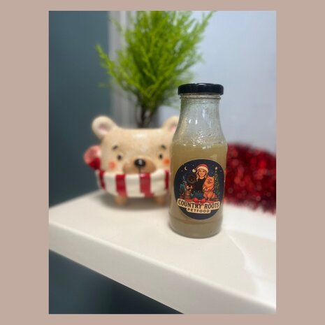 Country Roots Petfoods - Bone Broth Cranberry Ranch Beef uit NL/ Bottenbuillon - 215ml