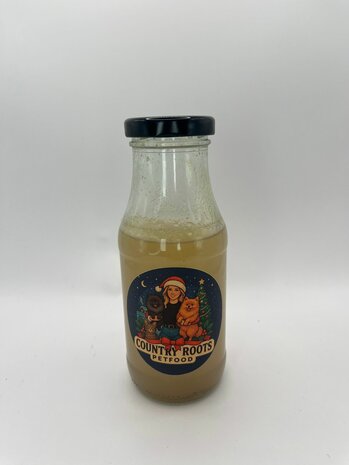 Country Roots Petfoods - Bone Broth Cranberry Ranch Beef uit NL/ Bottenbuillon - 215ml