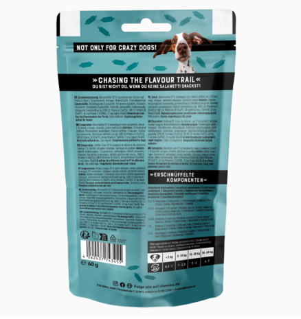 Chewies&reg; SALAMETTI Waterbuffel met Kaas 60 g