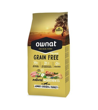 OWNAT- GF -  PRIME JUNIOR CHICKEN & TURKEY ( 3 -12 KG) 