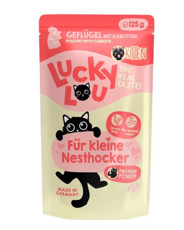 Lucky Lou Lifestage Kitten Gevogelte 125g | Complete Kittenvoeding