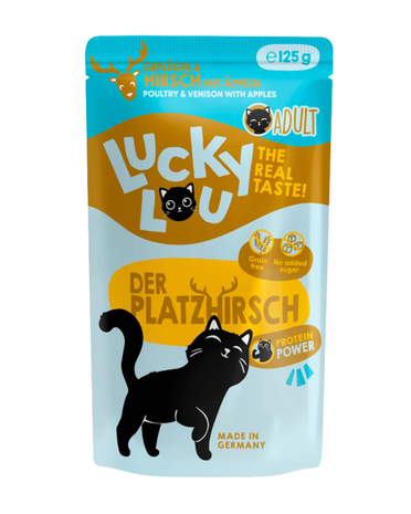 Lucky Lou Lifestage Adult Gevogelte & Hert 125g | Complete Kattenvoeding