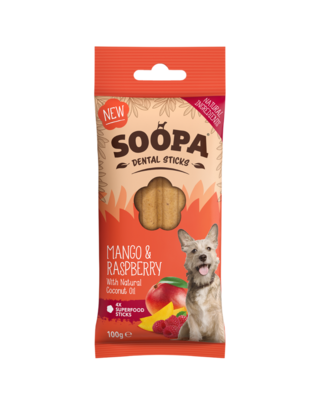 Soopa - Dental sticks - Mango & Raspberry - 10 stuks