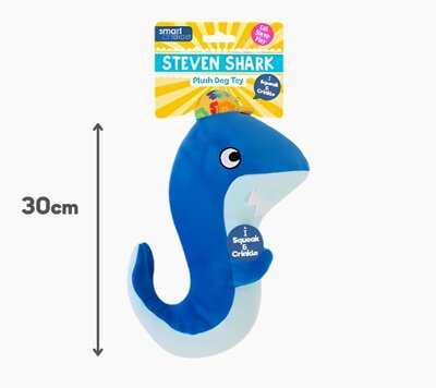 WufWuf & SC - Hondenspeelgoed - Steven Shark - zachte knuffel met pieper