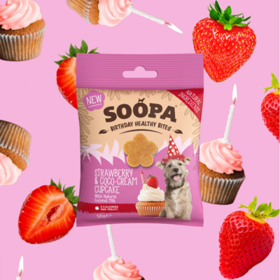 Soopa - Strawberry & Coco-Cream Cupcake Healthy Bites