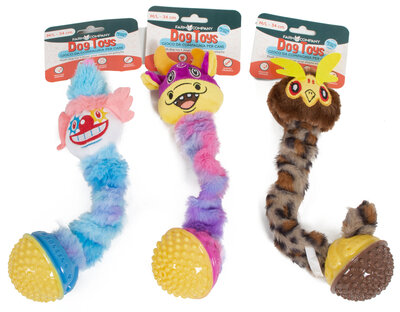 🎪 Farm Company Tira & Molla – Pluche Trek- en speelknuffel met Bal (large)