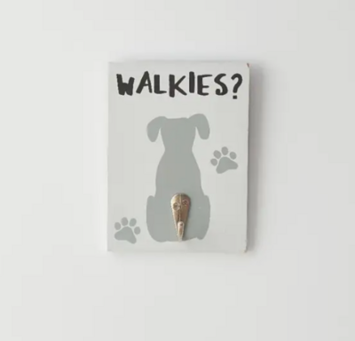 🐶 Houten Haakbord – “Walkies?”