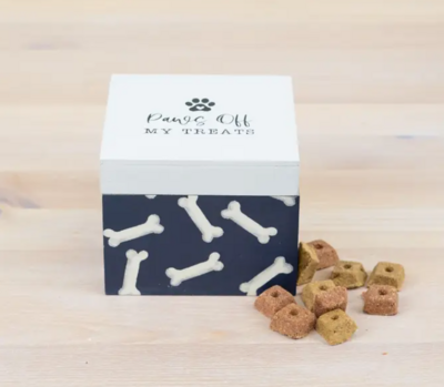 Witte Houten Traktatiedoos– “Poten Af van Mijn Traktaties”