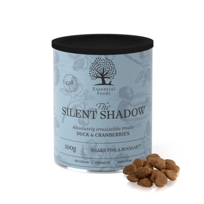 ESSENTIAL FOODS -  THE SILENT SHADOW – Katten Treats met Eend & Cranberry (100G)