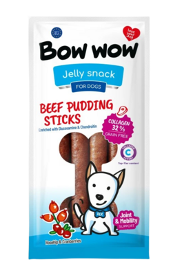 Bow Wow - pudding  met Rund, Collageen, Rozenbottel & Cranberry