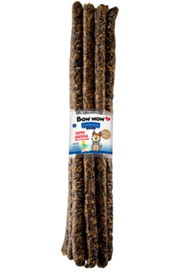 Bow Wow Super Sausage Stick met Collageen, Paardenbloem & Kamille – 12 stuks